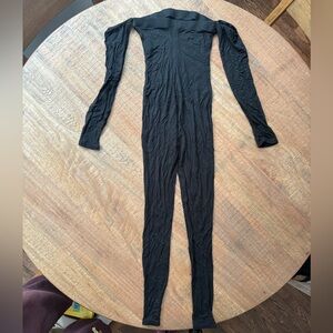 Black off the shoulder Long Sleeve Jumpsuit fashion nova